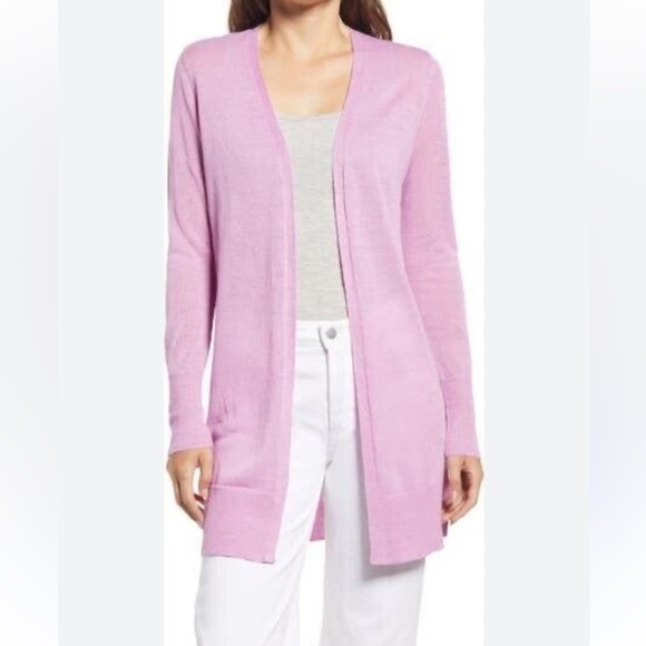 Halogen Sweaters - Halogen Linen Blend Open Long Cardigan Women’s Size Large